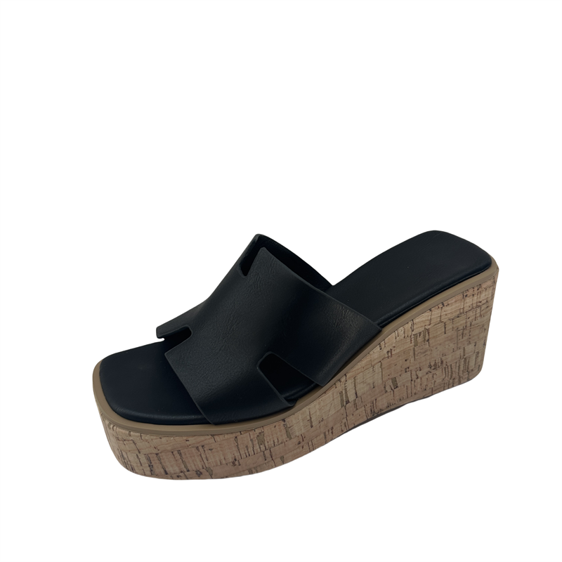 2025 Summer Platform Wedge Slippers for Women - PU Leather Casual Sandals - Image 5