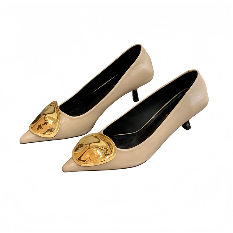 2026 Four Seasons Pointed Toe Thin Heel Women's Low Top Shoes 35-40 - Image 5