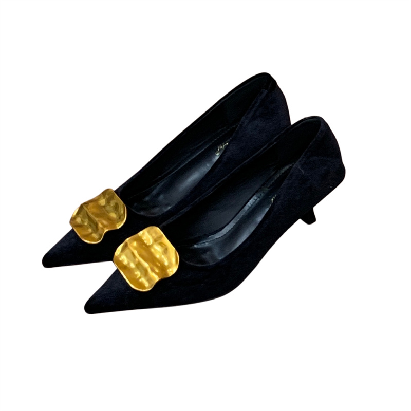 2026 Four Seasons Pointed Toe Kitten Heel Women's Flats 35-40 - Image 5