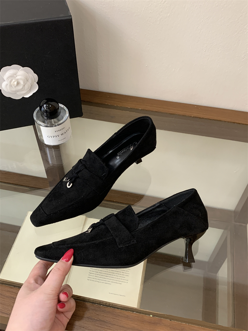 2026 New Style Women's Square Toe Kitten Heel Slip-On Loafers 35-40 - Style b15de6 - Image 4